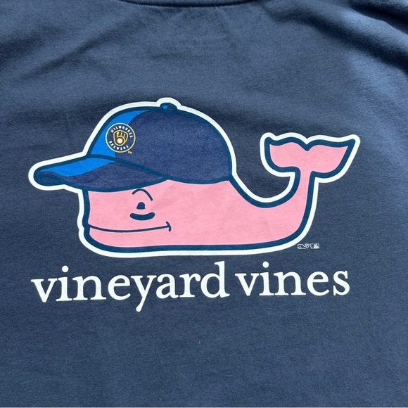 Milwaukee Brewers Baseball Women’s XL Vineyard Vibes Pocket T-shirt MLB - Picture 2 of 6